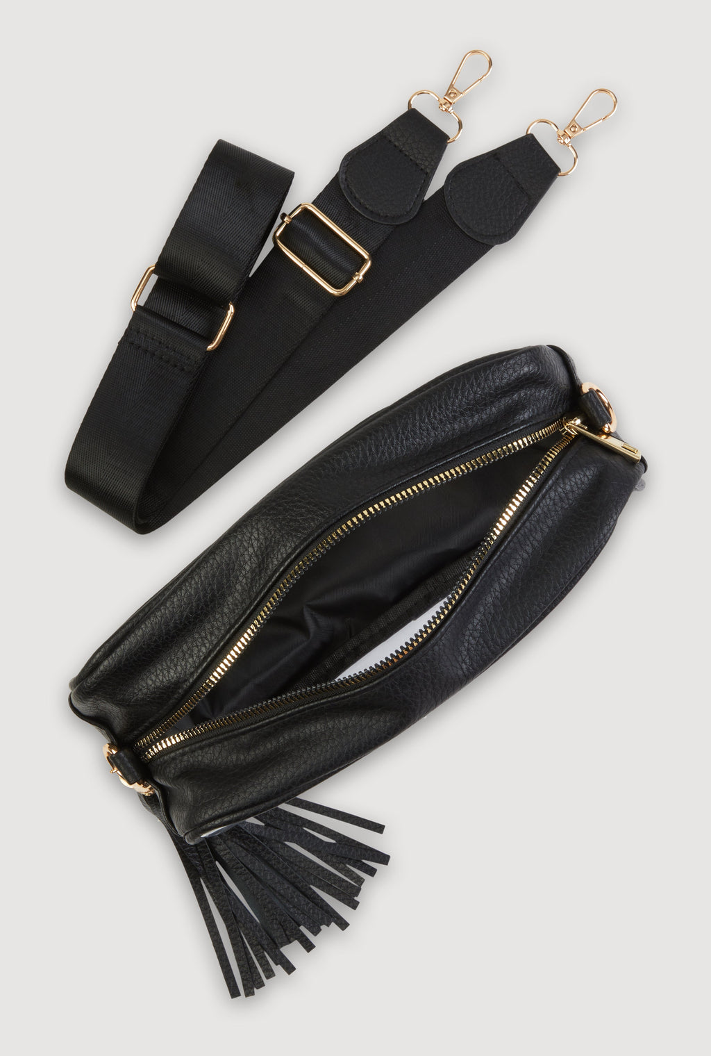 Transparent Crossbody Bag with Tassel
